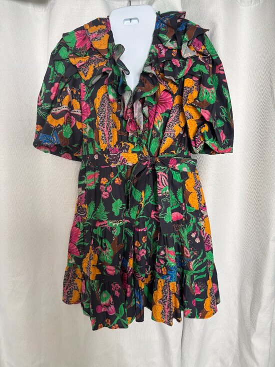 Love The Label Dresses & Skirts - LOVE THE LABEL Tropical Print Wrap Mini Dress